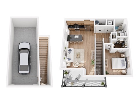 Floor plan for 1 bed, 1 bath, 825 sqft